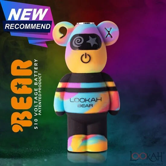 Lookah Bear 510 Thread Vape Battery - Various Colors - (1 or 5 Count)-Vaporizers, E-Cigs, and Batteries