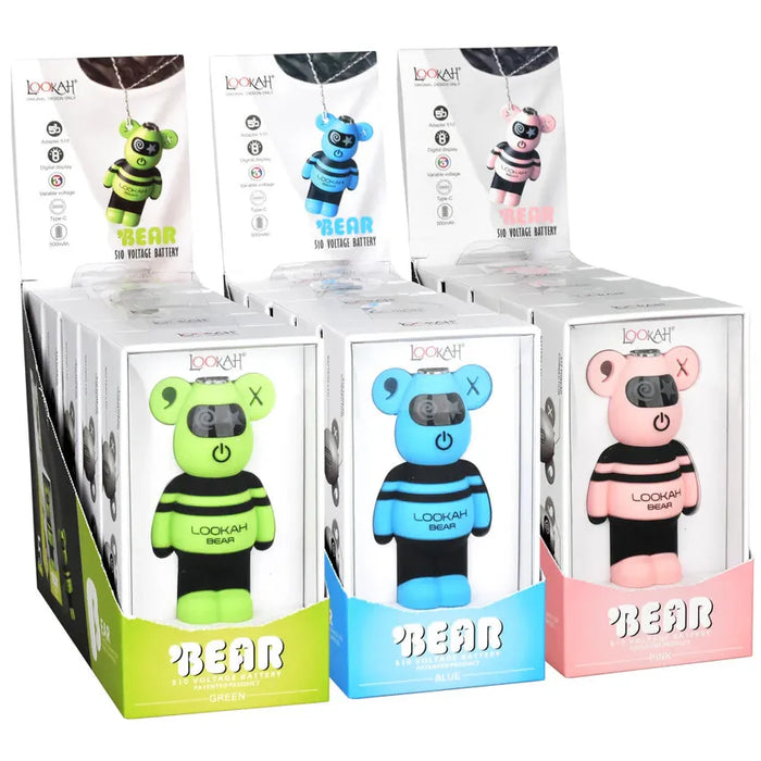 Lookah Bear 510 Thread Vape Battery - Various Colors - (1 or 5 Count)-Vaporizers, E-Cigs, and Batteries