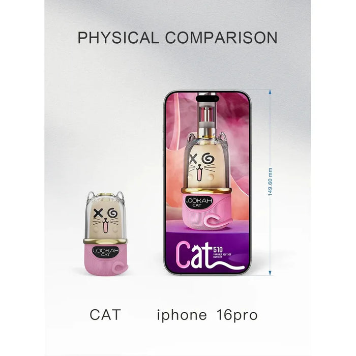 Lookah Cat 510 Thread Vape Battery - Various Colors - 1 Count-Vaporizers, E-Cigs, and Batteries