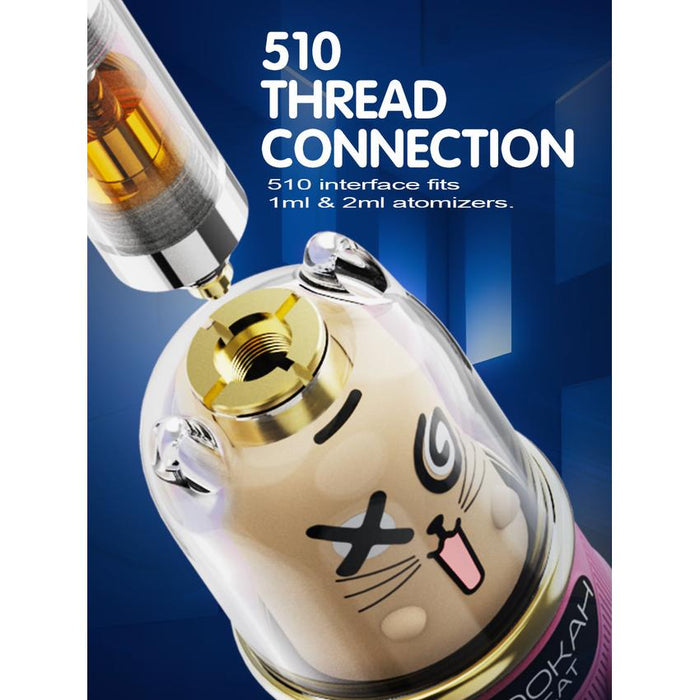 Lookah Cat 510 Thread Vape Battery - Various Colors - 1 Count-Vaporizers, E-Cigs, and Batteries