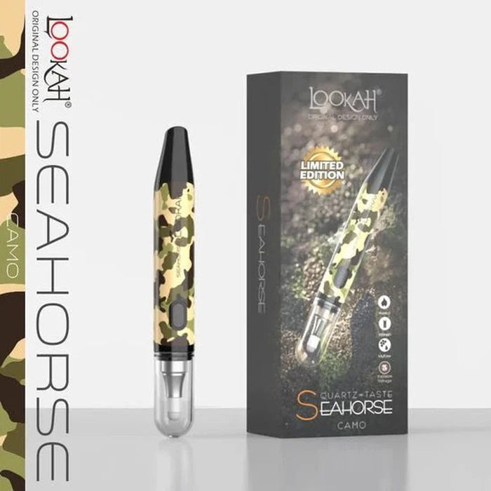 Lookah Seahorse 2 In 1 Concentrate and 510 Thread Vaporizer - Various Colors - (1 Count)-Vaporizers, E-Cigs, and Batteries