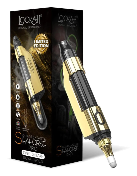 Lookah Seahorse Pro Plus Wax Pen & Dab Concentrate Vaporizer - 650mAh- Various Colors - (1 Count)-Vaporizers, E-Cigs, and Batteries