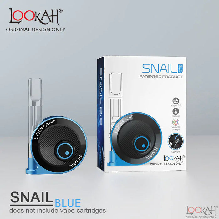 Lookah Snail 2.0 510 Thread Battery - Blue - (1 Count)-Vaporizers, E-Cigs, and Batteries
