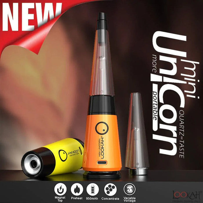 Lookah Unicorn Mini Electric Dab Rig Concentrate Vaporizer - Various Colors - (1 Count)-Vaporizers, E-Cigs, and Batteries