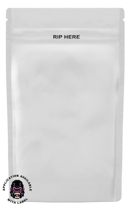 1oz Matte Black Child-Resistant Mylar Bags (1000 Qty) Wholesale USA