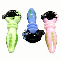 Lovely Milky Glass Hand Pipe - Design May Vary - (1 Count)-Silicone Hand Pipe