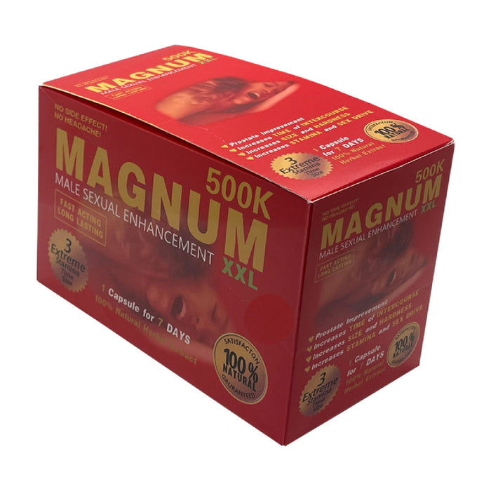 Magnum Red 500k Single - 24ct Display-PERSONAL HEALTH > Enhancements > Pills