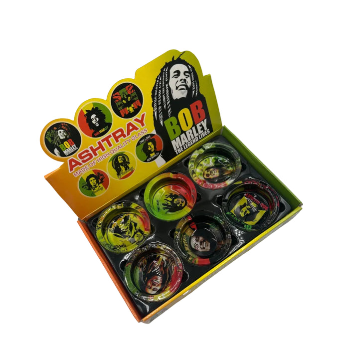 Marley Glass Ashtray (6 Count Display)-Ashtrays