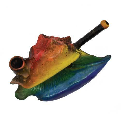 Medium Size Hand Made Resin Pipe - Various Designs - Style F - (1 Count)-Hand Pipes, Rigs, & Bubblers