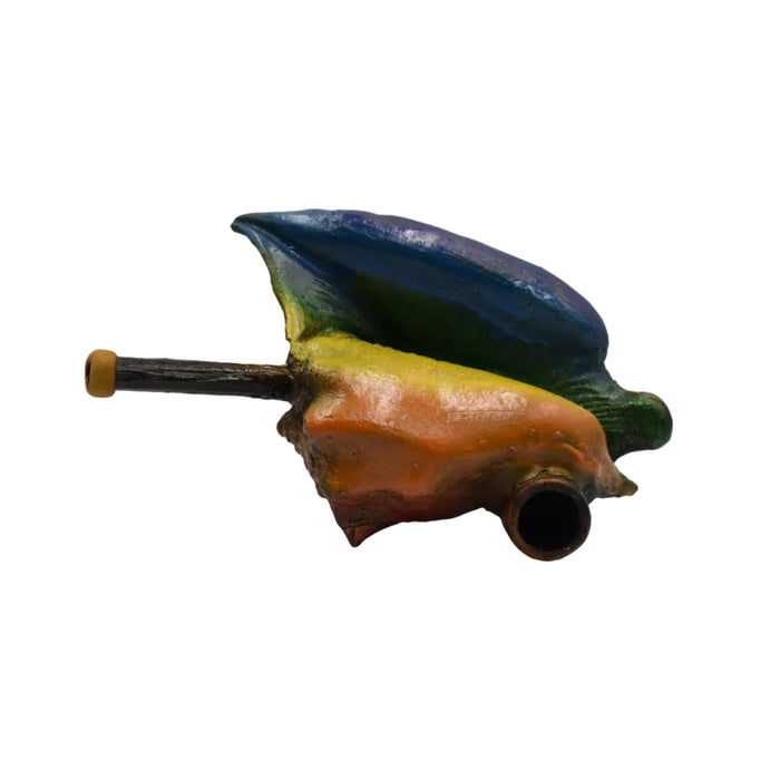 Medium Size Hand Made Resin Pipe - Various Designs - Style G - (1 Count)-Hand Pipes, Rigs, & Bubblers