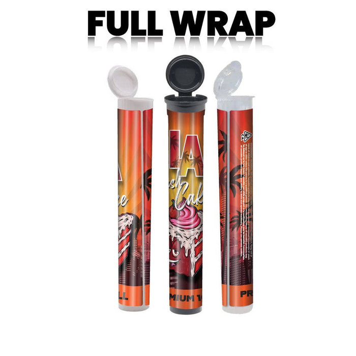 Michigan Pre-Designed 116mm Black Blunt Tube, with Sticker Applied!-Custom Print Stickers