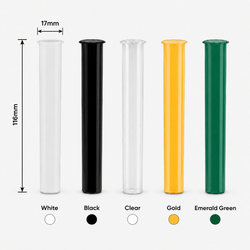 MJ Wholesale 116mm Blunt Tube CR - (1000 Count Box) (Black, White, Clear, Green & Gold)-Joint Tubes & Blunt Tubes-MJ Wholesale