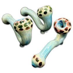 Mushroom Head Sherlock Hand Pipe- Design May Vary - (1 Count)-Hand Glass, Rigs, & Bubblers
