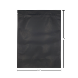 Mylar Bag Black/Black- 1 Lb - 448 Grams - 14.25" x 19" - (100 - 1000 Count)-Mylar Smell Proof Bags-MJ Wholesale