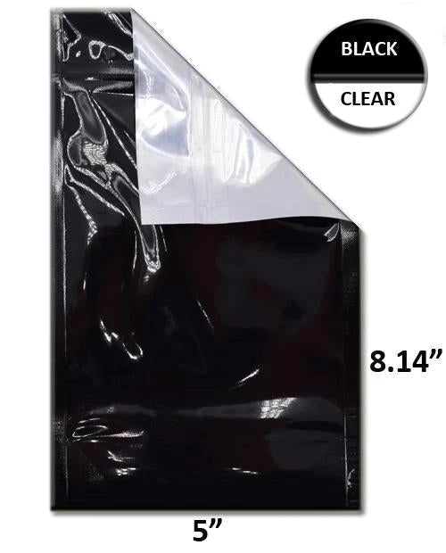 Mylar Bag Black/Clear Starter Kit - 5 Sizes - (500 Bags Per Size)-Mylar Smell Proof Bags