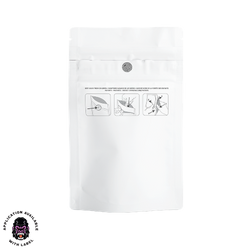 3.5g Matte White Mylar Bags - 4x6 - Child Resistant