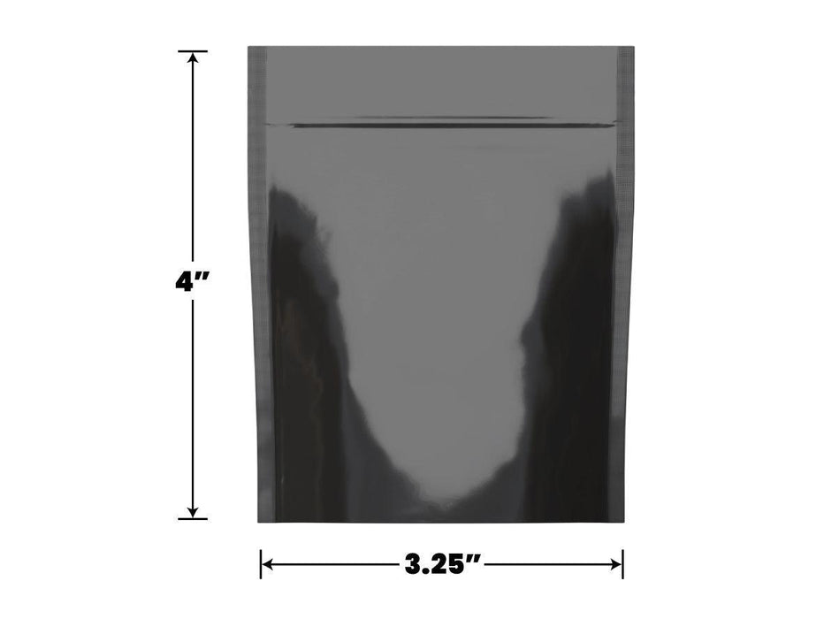 Mylar Bag Opaque Black - 1 Gram - 3.25" x 4" - (1000 to 50,000 Count)-Mylar Smell Proof Bags