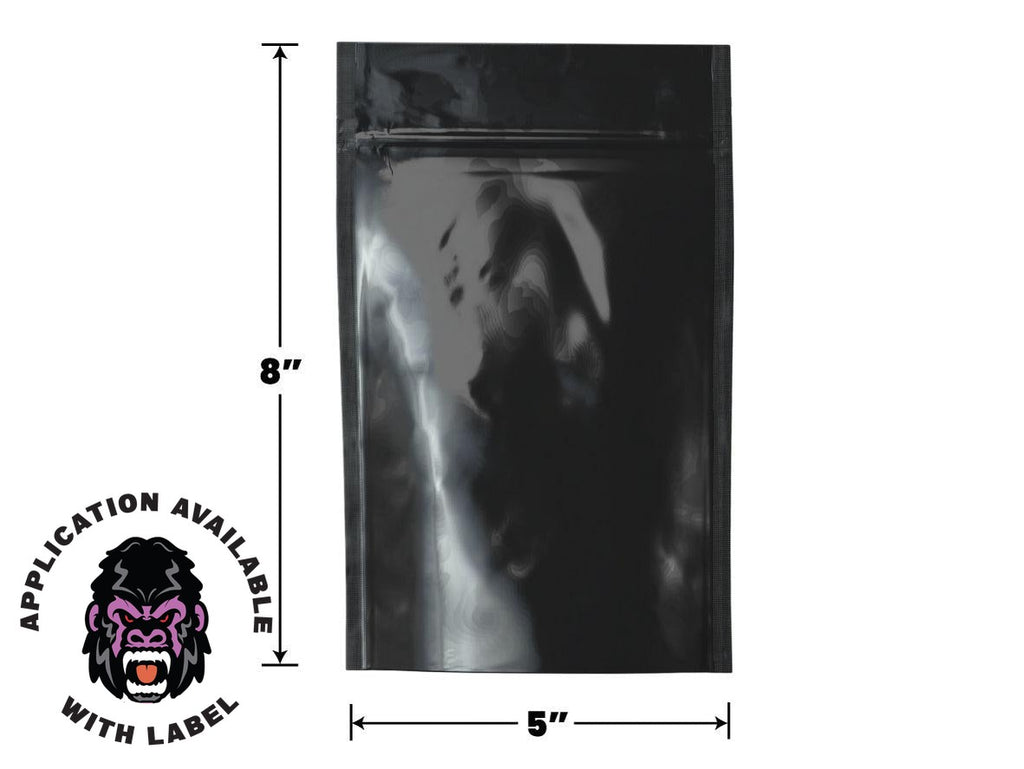 Mylar Bag Opaque Black 1 Gram - 3 x 4.5 (1 Count)