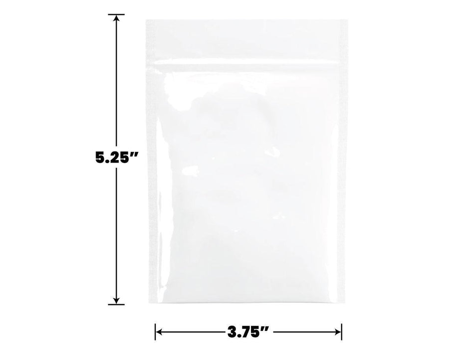 Mylar Bag Opaque White - 1/8 Oz - 3.5 Grams - (1000 to 50,000 Count)-Mylar Smell Proof Bags