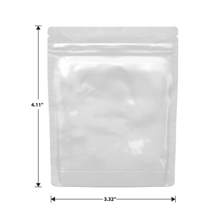 Mylar Bag White/Clear - 1 Gram - (100 to 50,000 Count)-Mylar Smell Proof Bags