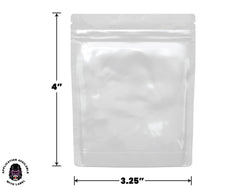 Mylar Bag White/Clear - 1 Gram - (100 to 50,000 Count)-Mylar Smell Proof Bags