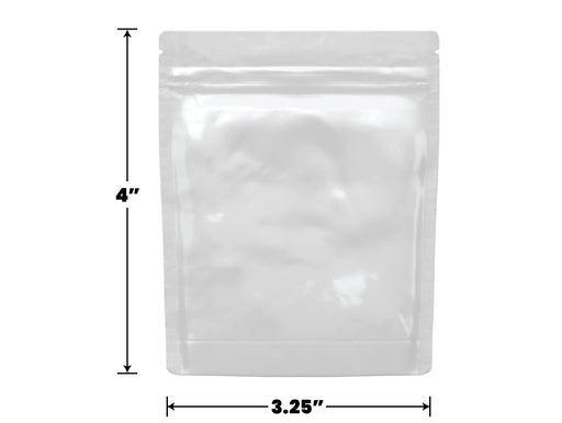 Mylar Bag White/Clear - 1 Gram - (100 to 50,000 Count)-Mylar Smell Proof Bags