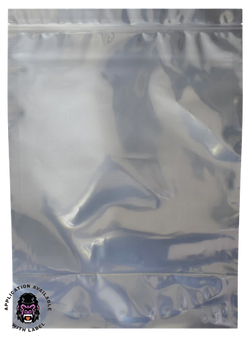 Mylar Bag White/Clear - 1 Lb - 448 Grams - 14" x 19" - (100 Count)-Mylar Smell Proof Bags