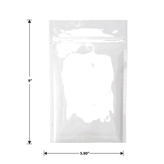 Mylar Bag White/Clear - 1 Oz - 28 Grams 5.90" x 9" - (1000 to 50,000 Count)-Mylar Smell Proof Bags