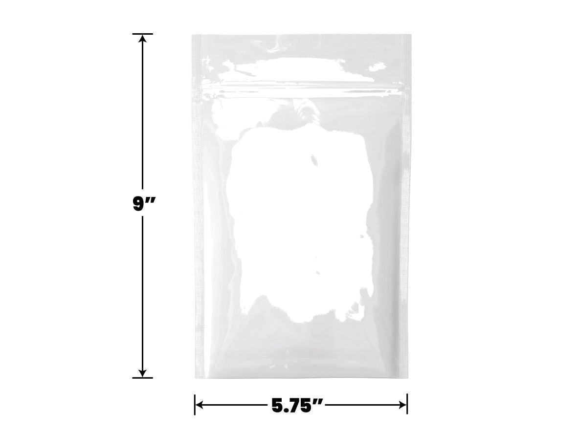 1 Oz Mylar Bag White/Clear 28 Grams 6 x 9.25" — MJ Wholesale
