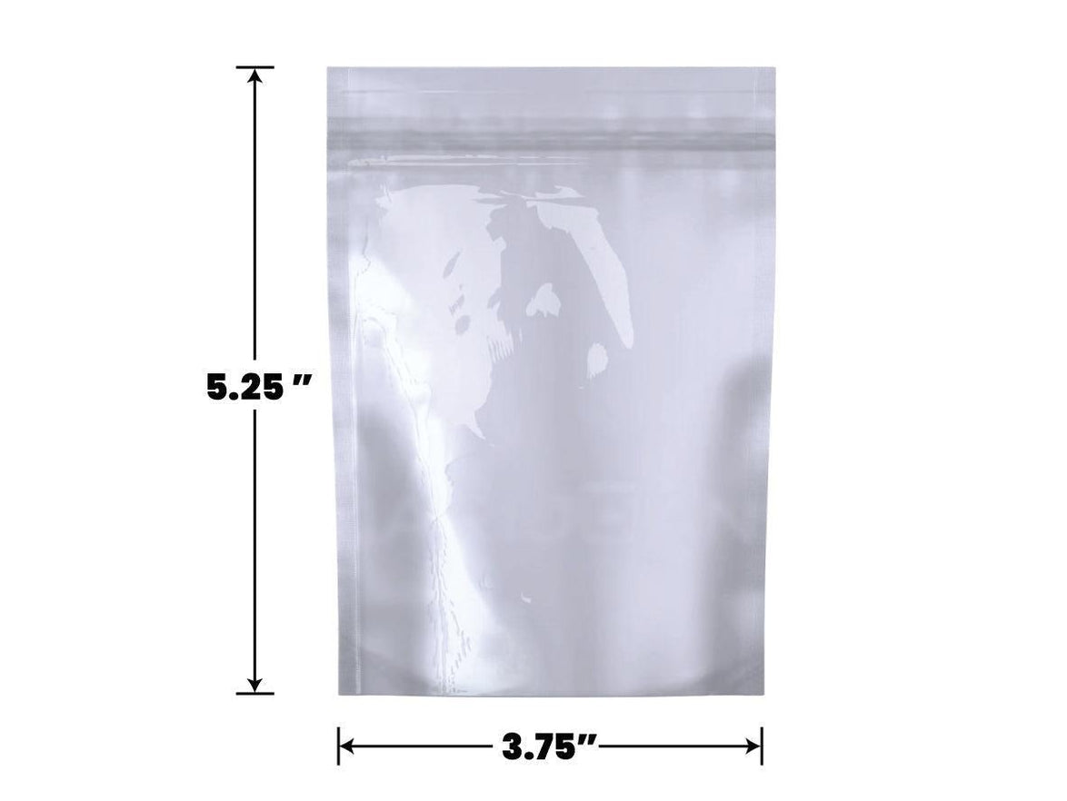 Mylar Bag White/Clear 1/8 Oz - 3.5 Grams — MJ Wholesale