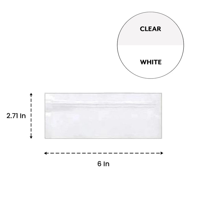 Mylar Bag White/Clear - Preroll - (100 to 50,000 Count)-Mylar Smell Proof Bags