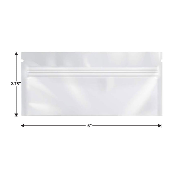 Mylar Bag White/Clear - Preroll - (1000 to 50,000 Count)-Mylar Smell Proof Bags