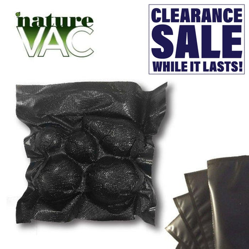 NatureVAC Precut Vacuum Seal Bags All Black - 50Pack