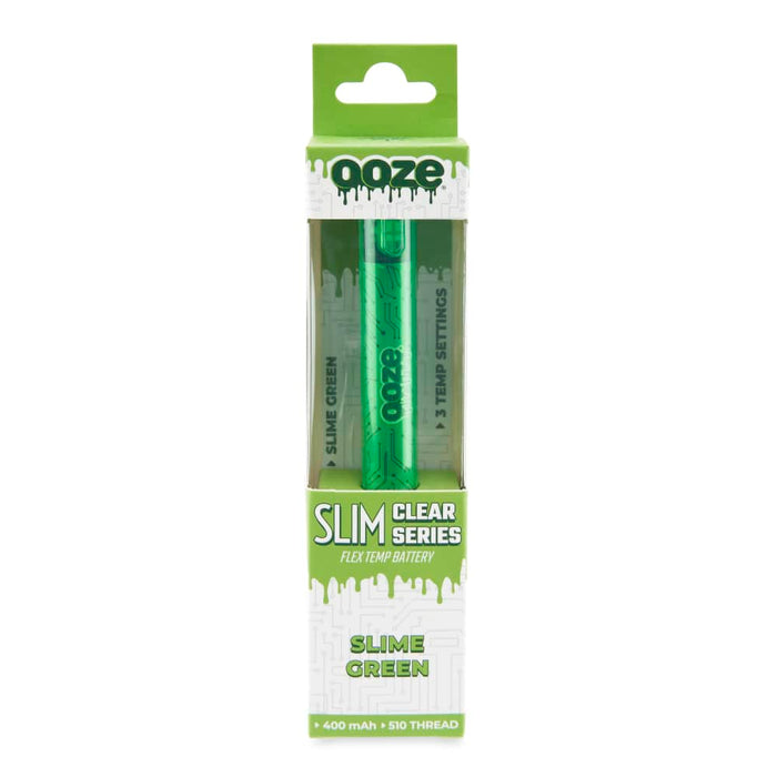 OOZE - 510 Thread Slim Clear Series Transparent Vape Battery - Various Colors - (1 Count)-Vaporizers, E-Cigs, and Batteries