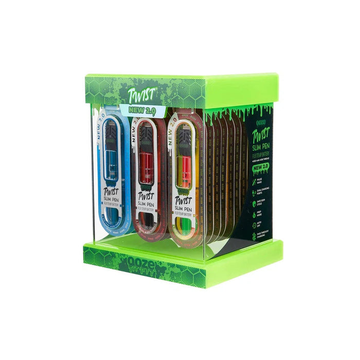 OOZE - 510 Thread Twist Slim Pen 2.0 - 2 Color Combos - (24 Count Disp MJ Wholesale OOZE - 510 Thread Twist Slim Pen 2.0 - 2 Color Combos - (24 Count Disp MJ Wholesale