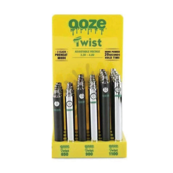 OOZE - 510 Thread Twist Vape Battery Display - (24 Count)-Vaporizers, E-Cigs, and Batteries