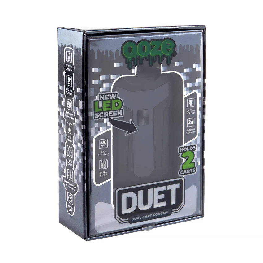 Ooze Duet - Dual 510 Thread Battery Concentrate Concealed Vaporizer -  MJ  Wholesale