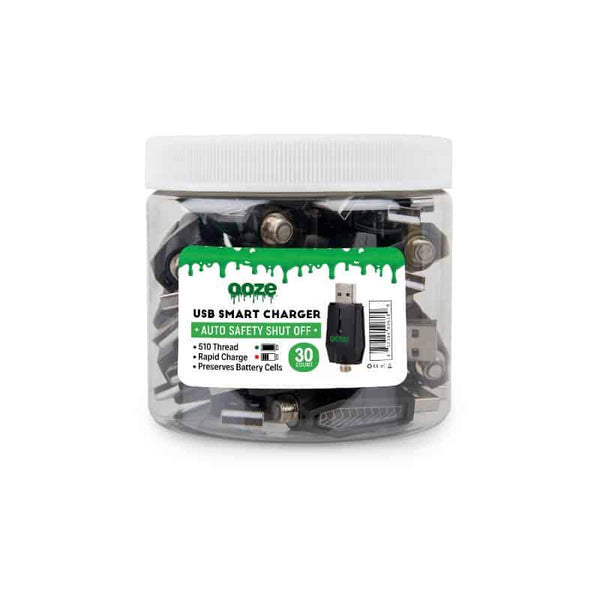OOZE Smart USB Charger 510 Thread - (30 Count Tub)- MJ Wholesale Titl OOZE Smart USB Charger 510 Thread - (30 Count Tub)- MJ Wholesale Titl