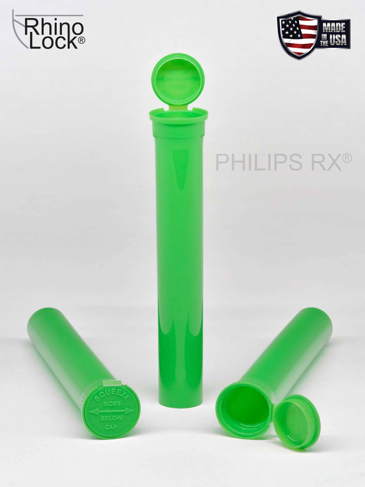 Philips RX 116mm Blunt Tube - Opaque Lime Green - CPSC Child Resistant - (475 Count)-Joint Tubes & Blunt Tubes