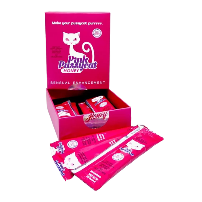 Pink Pussycat Honey - 24ct Display Passionfruit-PERSONAL HEALTH > Enhancements > Honey