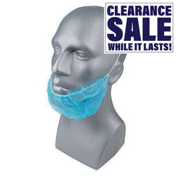 Poly Beard Nets - Blue or White - (100 Count)-Processing and Handling Supplies