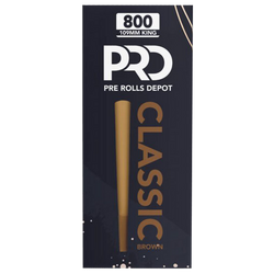 Pre Rolls Depot Paper Cones - King Size - Brown - (800 Bulk Cones Per Box)-Papers and Cones