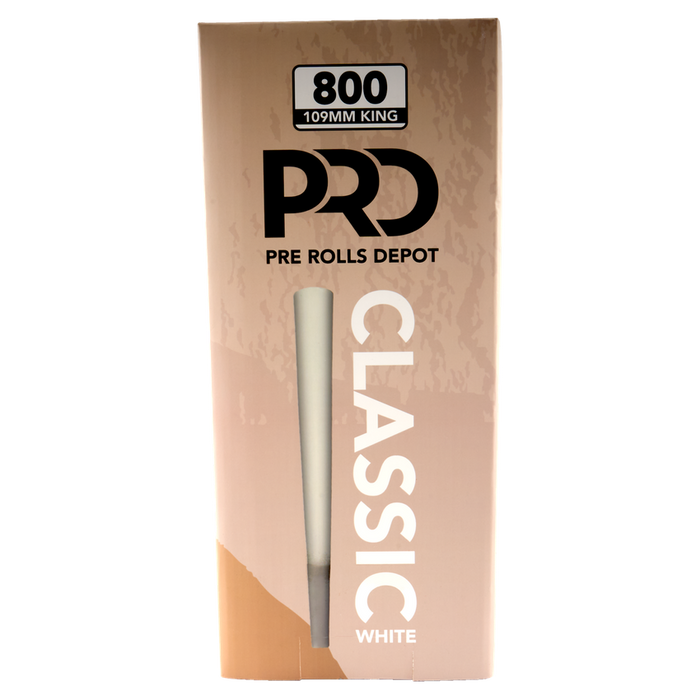 Pre Rolls Depot Paper Cones - King Size - White - (800 Bulk Cones Per Box)-Papers and Cones