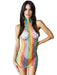 Rainbow Mini Dress &amp; Panty-LINGERIE > Dress