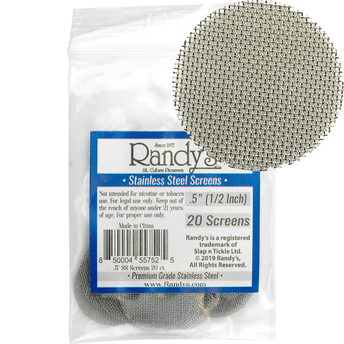 Randy's .5" Stainless Steel Screen Jar - (36 Packs Per Display)-Hand Pipes, Rigs, & Bubblers