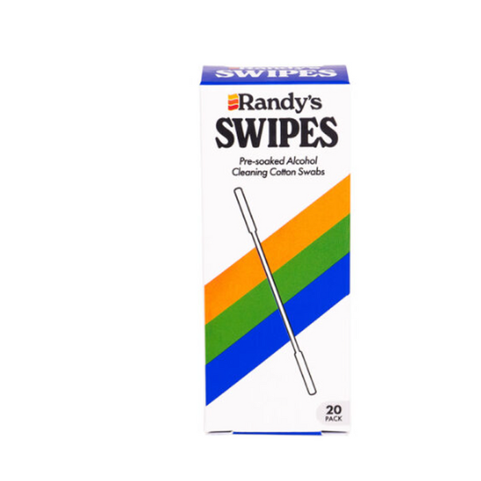 RANDY'S Swipes Bowl Dab Straw Alcohol Cleaning Swabs -10ct - (1 Display)-Hand Pipes, Rigs, & Bubblers