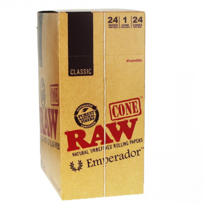 RAW Authentic Classic Emperador Cones - (24 Count Bulk Cones Display)-Papers and Cones