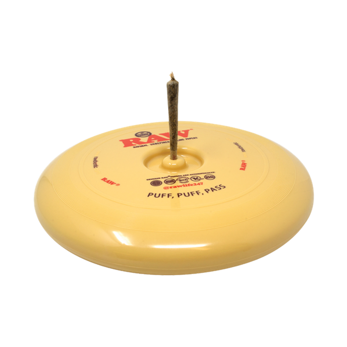 RAW Authentic Flying Disc With Cone Holder - (1 Count)-Novelty, Hats & Clothing