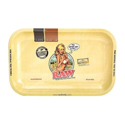 RAW Authentic Girl Rolling Tray Small or Mini Size Available (1, 5 OR 10 Count)-Rolling Trays and Accessories