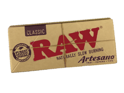 RAW Authentic Organic Hemp Artesano King Size Slim Display - (15 Count Per Display)-Papers and Cones